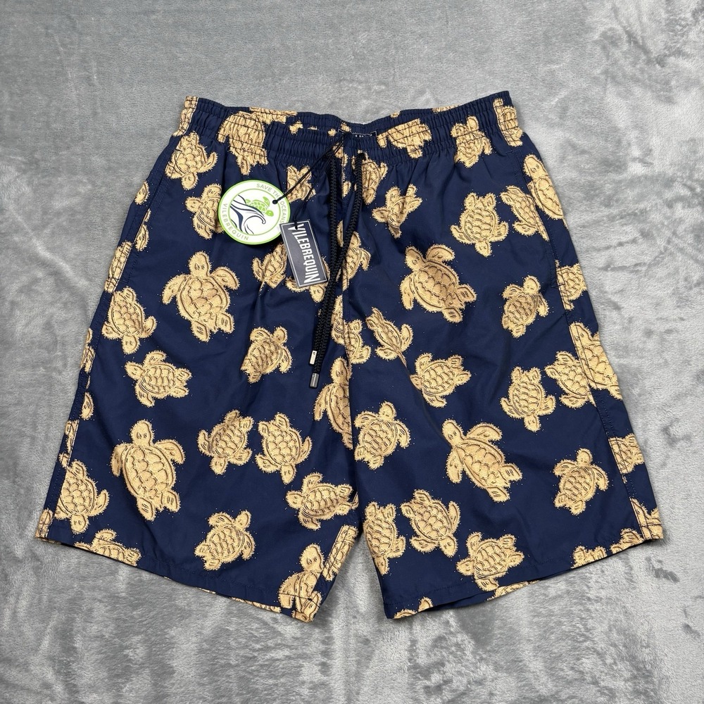 Vilebrequin Men's Sand Turtles Swim Trunks Men's Size XL NWT